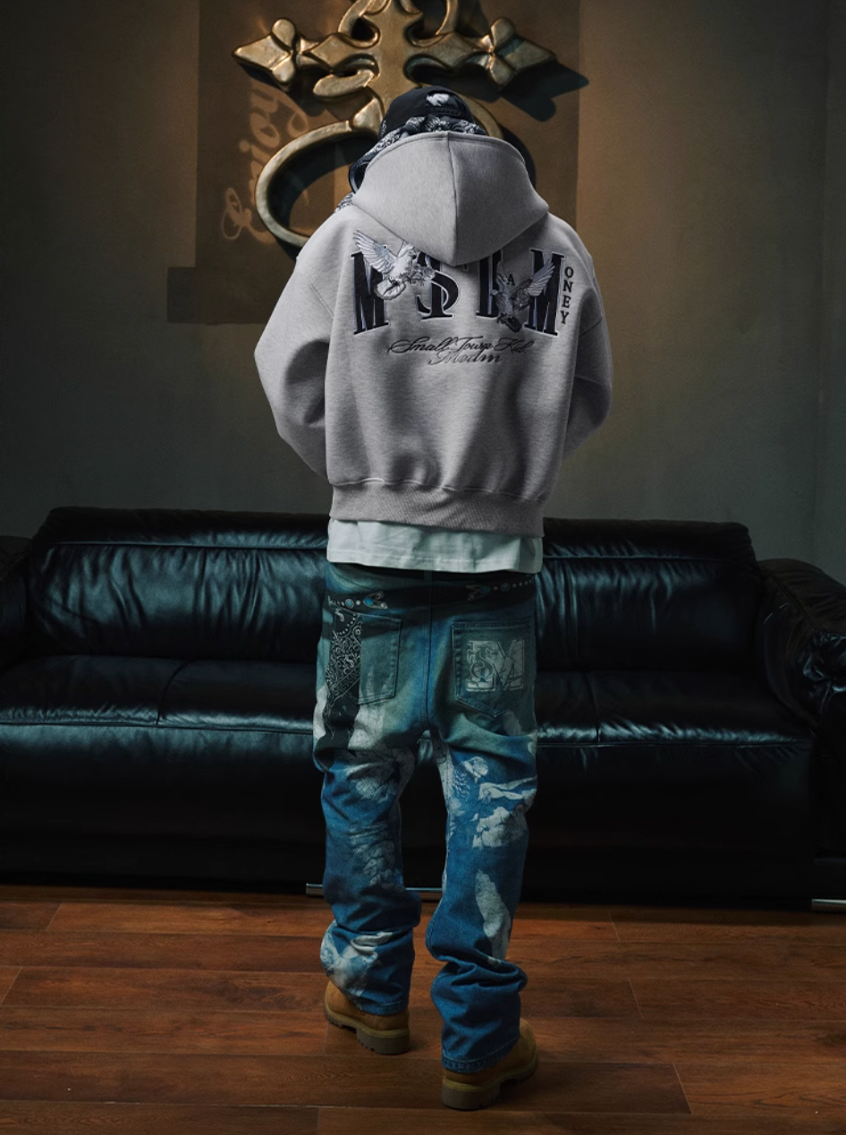 Small Town Kid x MEDM Peace Dove Logo Zip Up Hoodie | Face 3 Face