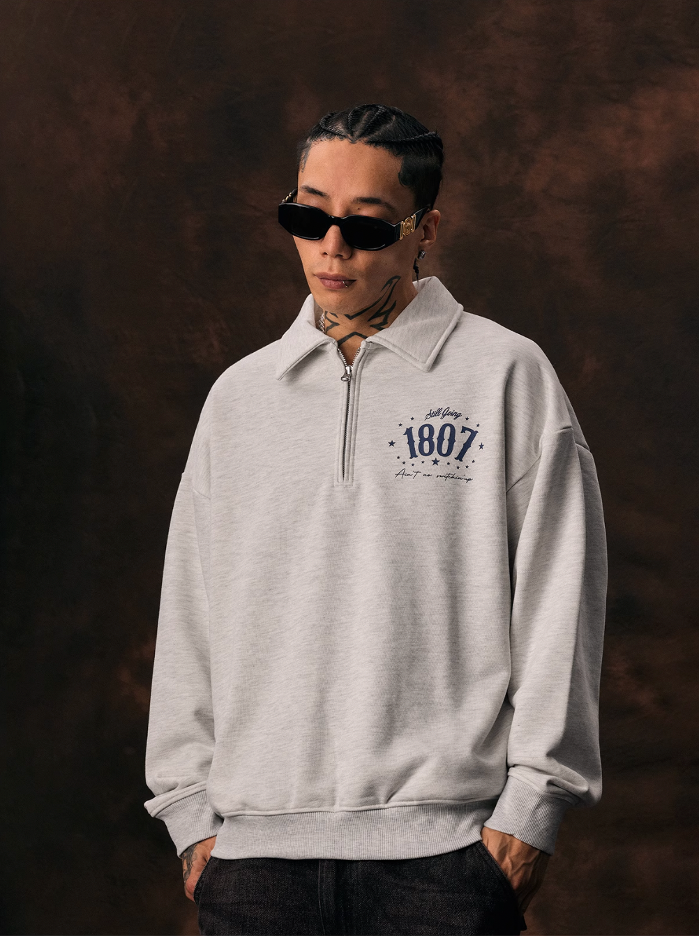 1807 Half Zip Polo Sweatshirt | Face 3 Face