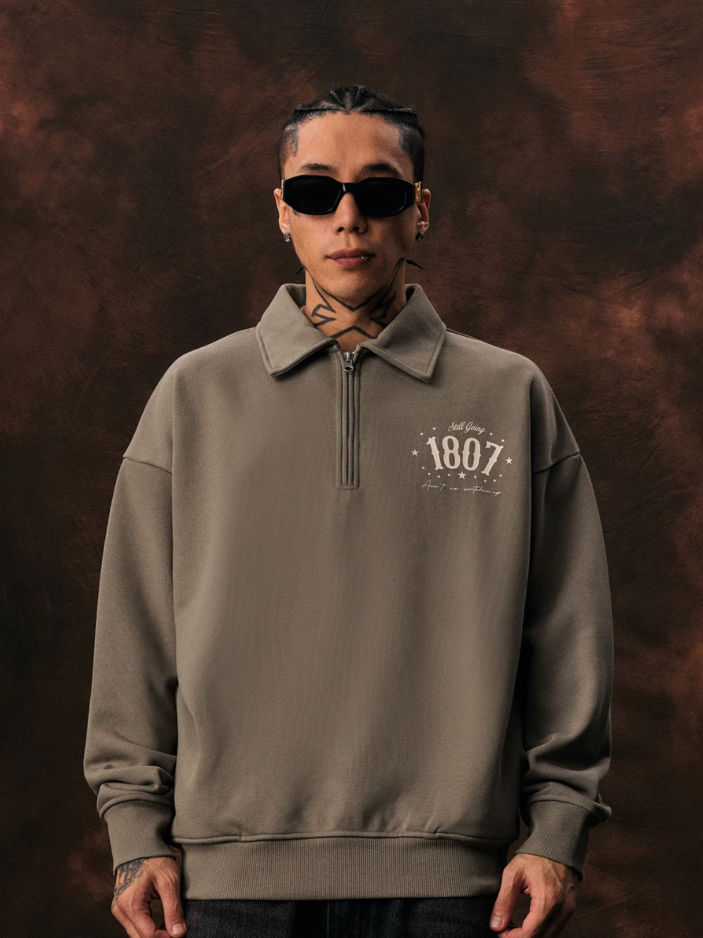 1807 Half Zip Polo Sweatshirt | Face 3 Face