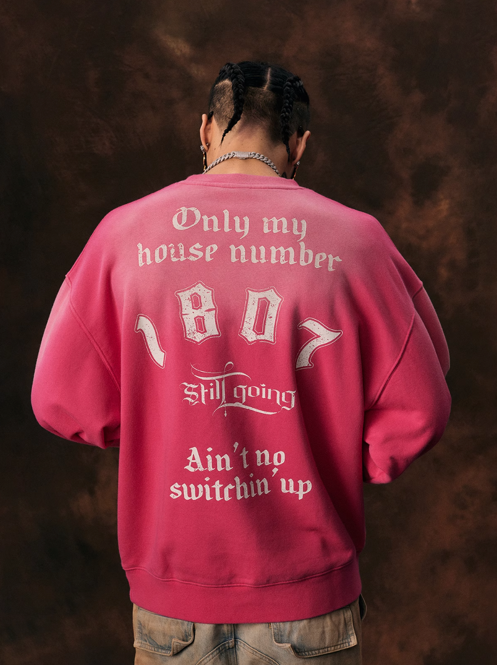 1807 Printed Gradient Vintage Sweatshirt | Face 3 Face