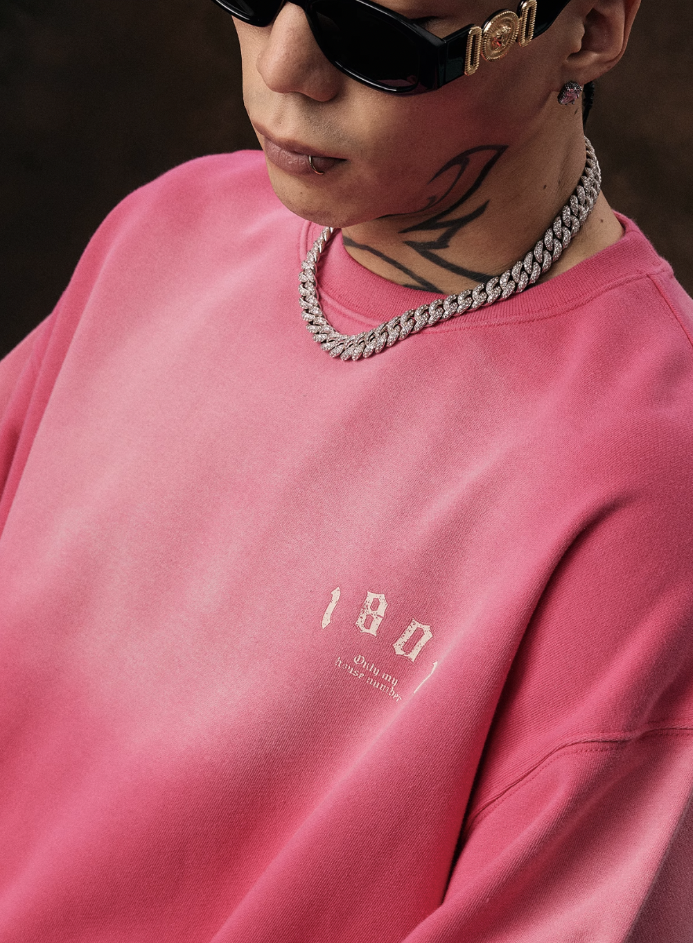 1807 Printed Gradient Vintage Sweatshirt | Face 3 Face
