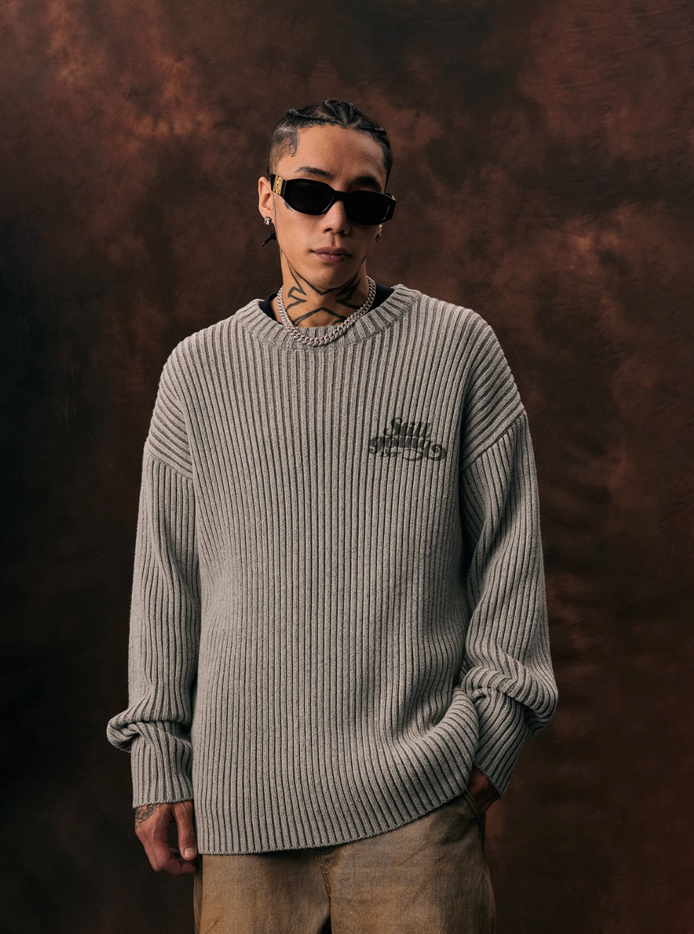 1807 Pit Stripe Vintage Knit Sweater | Face 3 Face