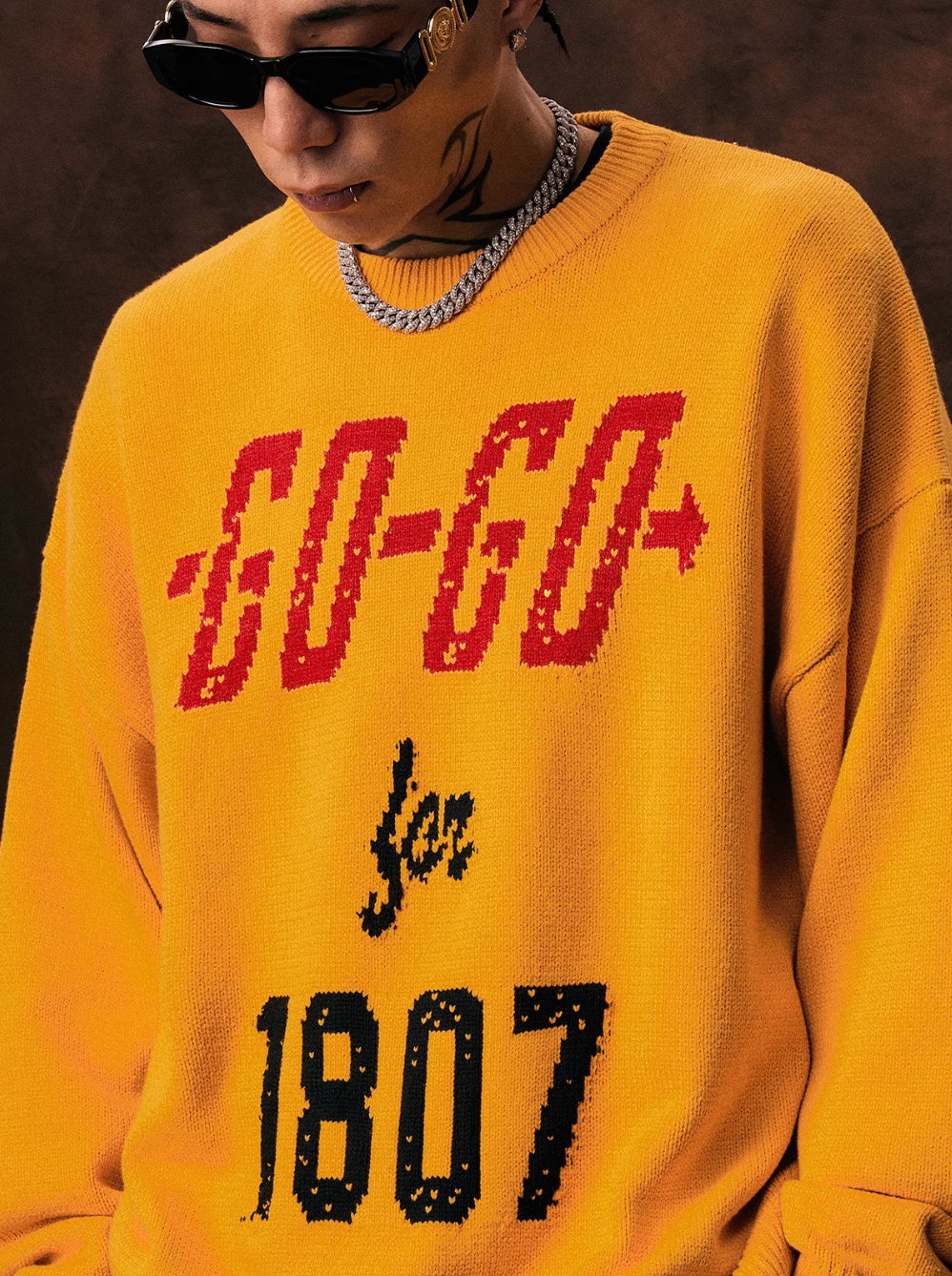 1807 GO GO Jacquard Knit Sweater | Face 3 Face