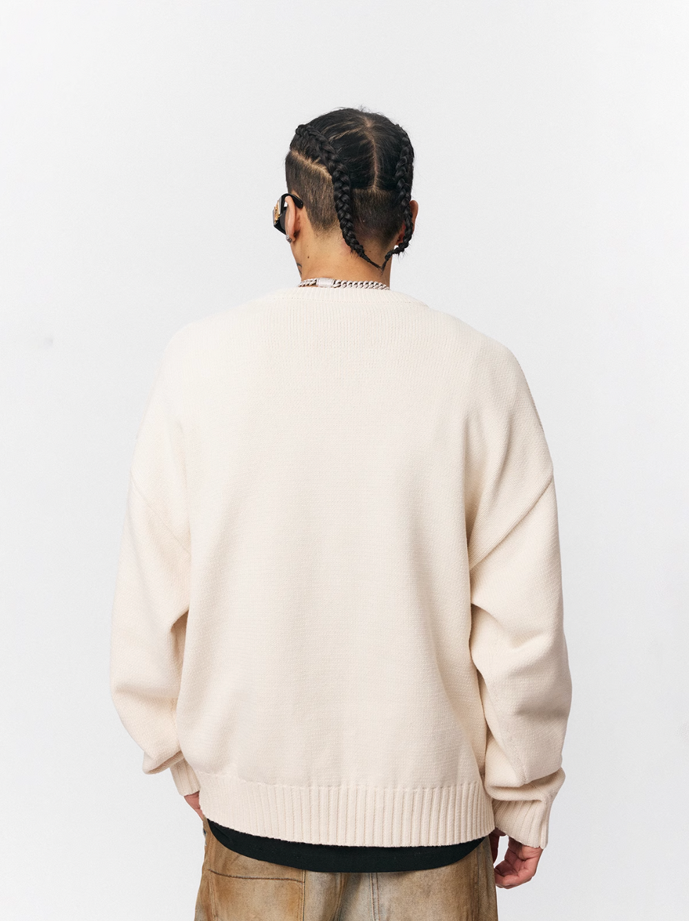 1807 Chenille Logo Jacquard Knit Sweater | Face 3 Face