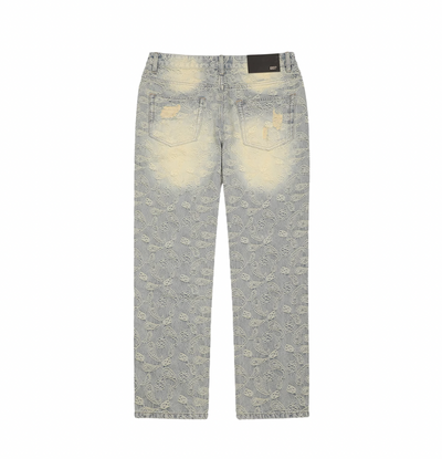 1807 Washed Paisley Hole Jeans | Face 3 Face