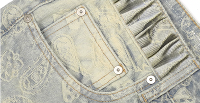 1807 Washed Paisley Hole Jeans | Face 3 Face