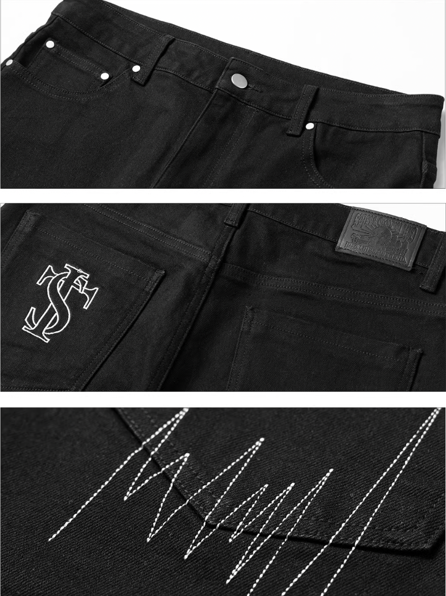 Small Town Kid Wave Line Micro Flare Jeans | Face 3 Face