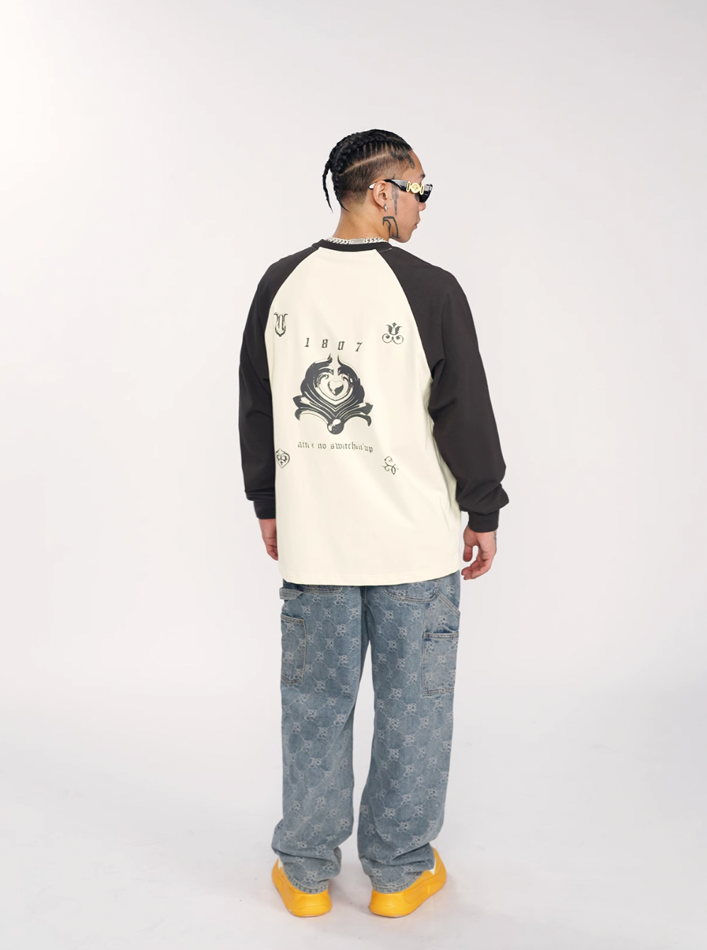 1807 Contrast Color Raglan Long Sleeve Tee | Face 3 Face