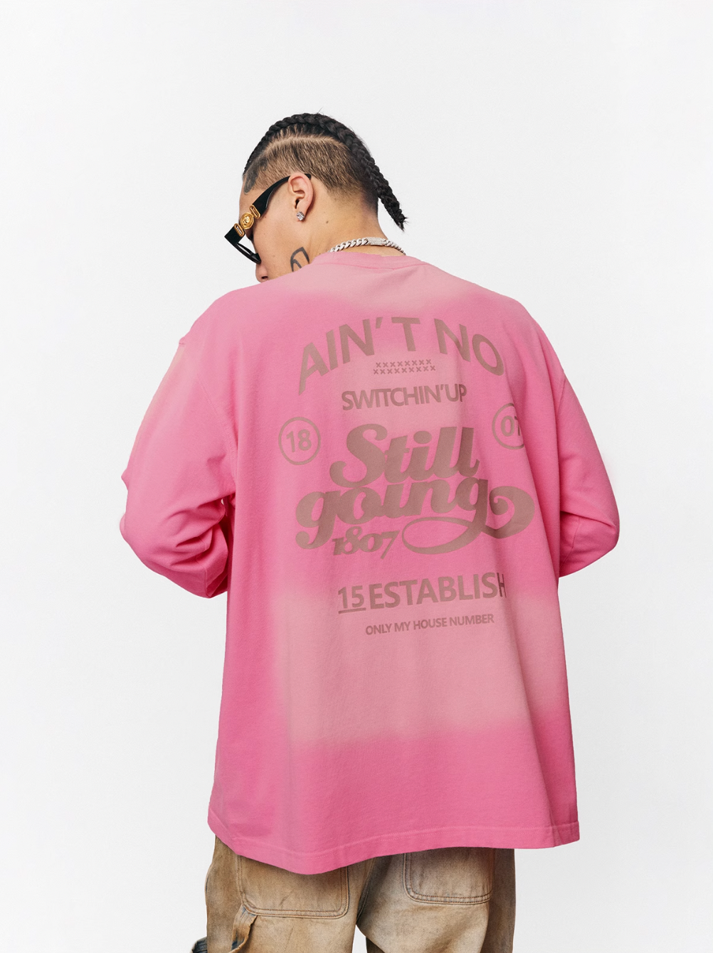 1807 STILL GOING Printed Vintage Aged Long Sleeve Tee | Face 3 Face