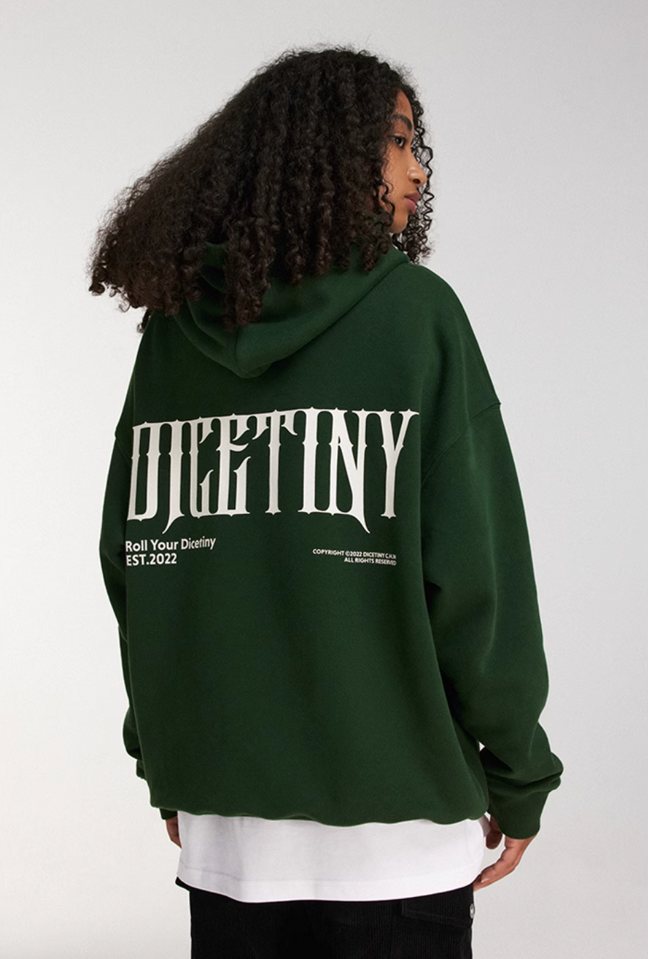 DICETINY Basic Back Logo Print Hoodie | Face 3 Face