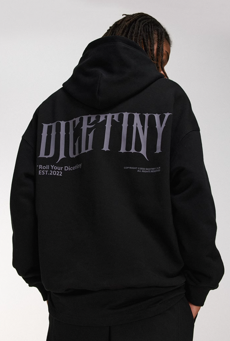 DICETINY Basic Back Logo Print Hoodie | Face 3 Face