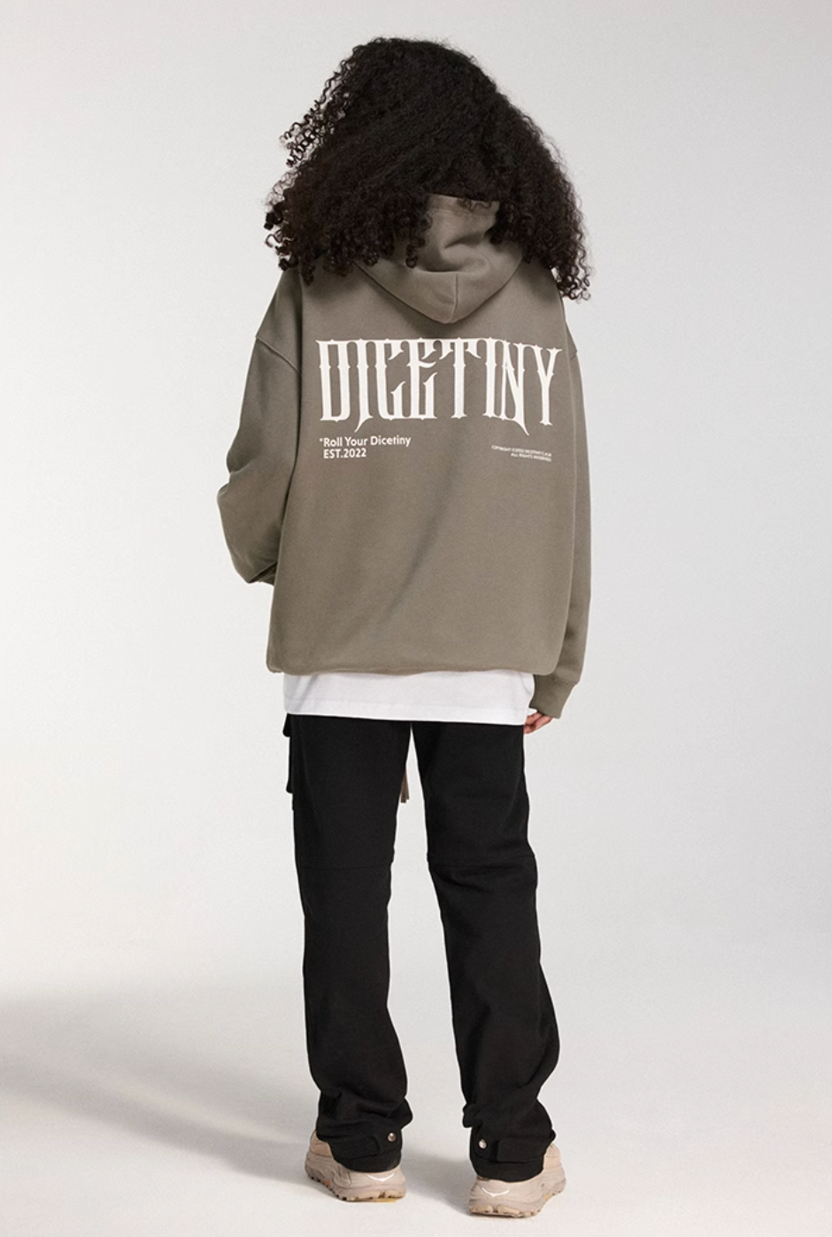 DICETINY Basic Back Logo Print Hoodie | Face 3 Face