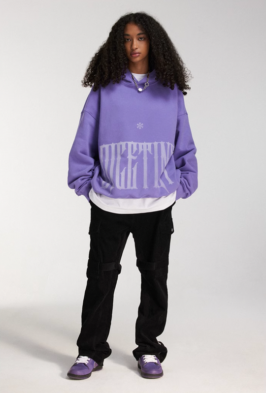 DICETINY Distressed Logo Printed Hoodie | Face 3 Face