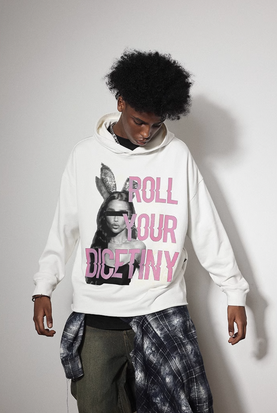 DICETINY Bunny Girl Print Hoodie | Face 3 Face