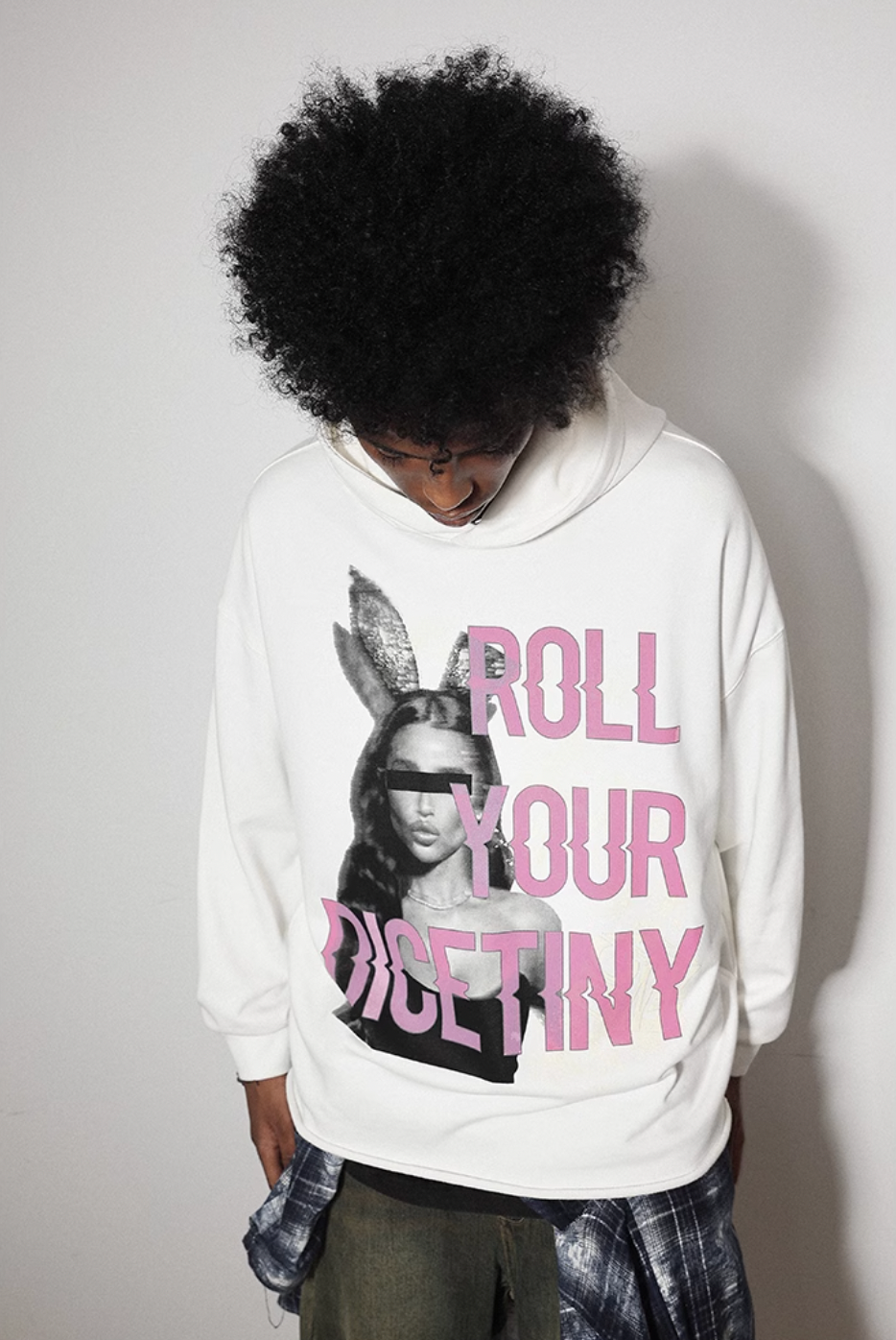 DICETINY Bunny Girl Print Hoodie | Face 3 Face