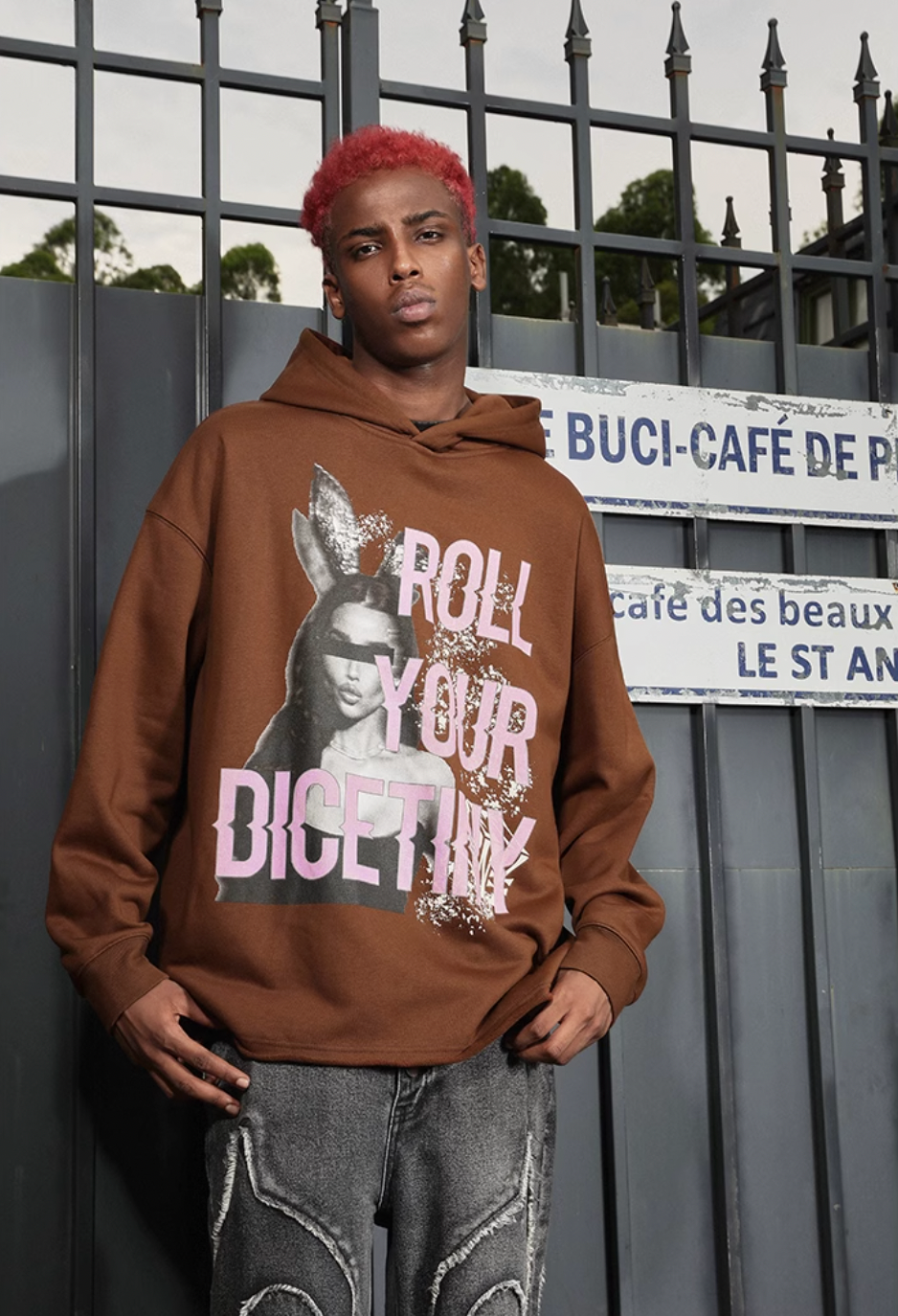 DICETINY Bunny Girl Print Hoodie | Face 3 Face