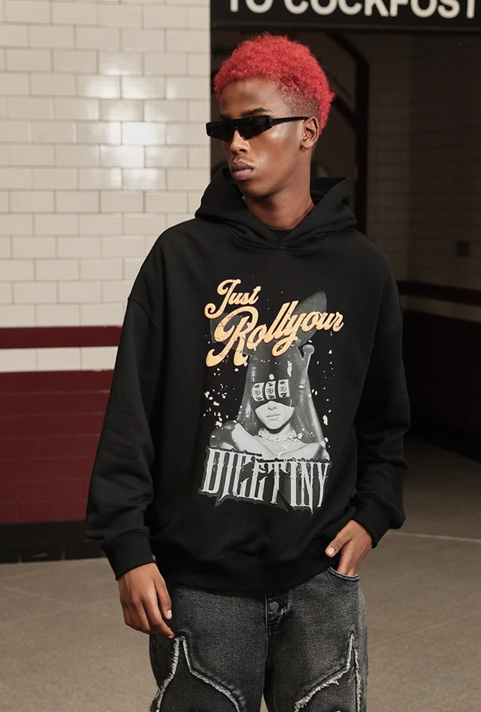 DICETINY Bunny Girl Slot Print Hoodie | Face 3 Face