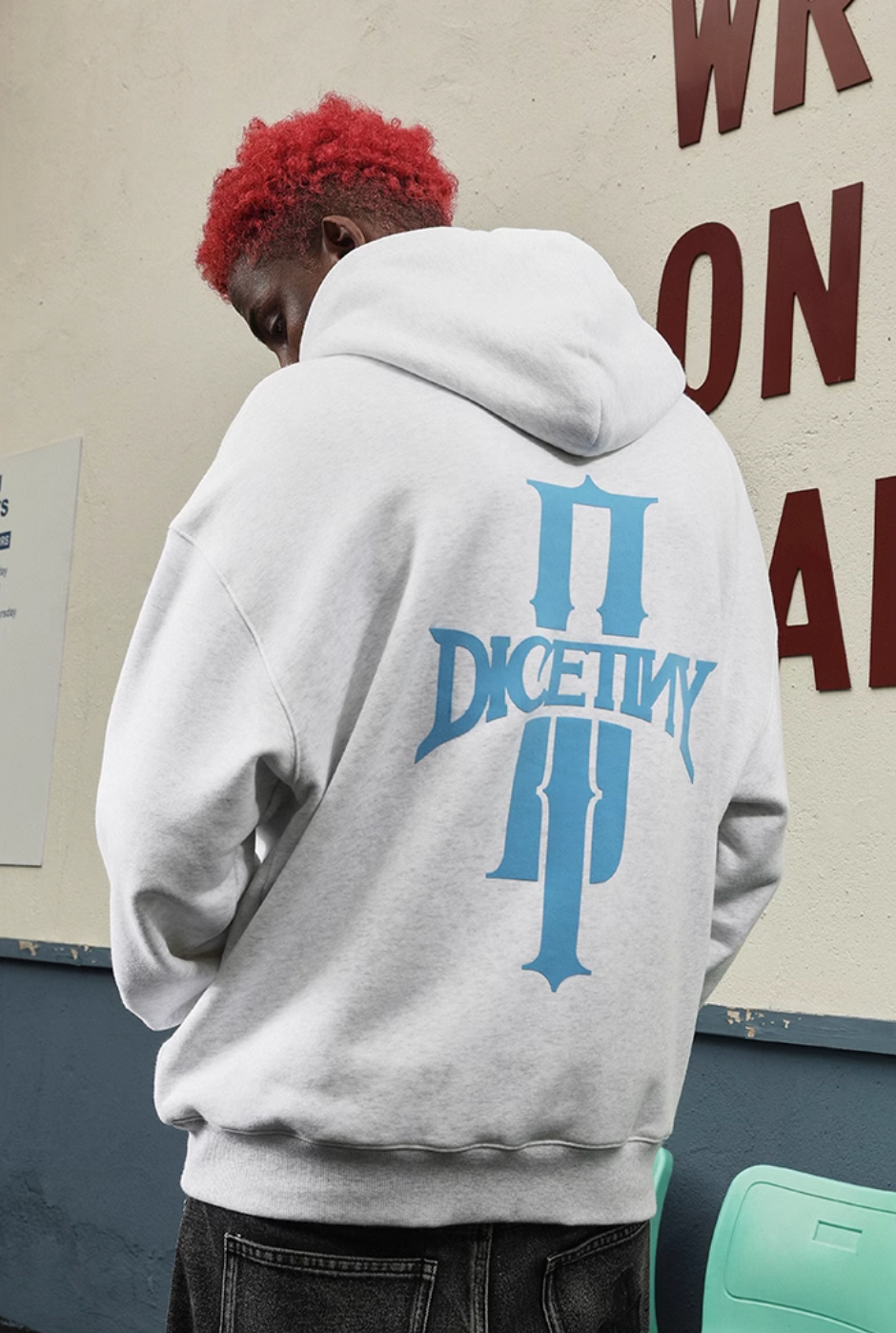 DICETINY Basic Logo Printed Hoodie | Face 3 Face