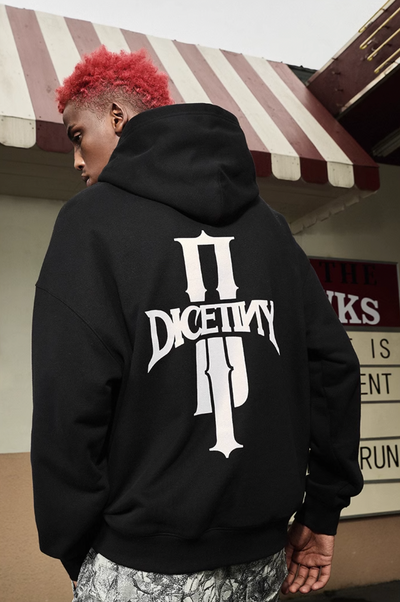 DICETINY Basic Logo Printed Hoodie | Face 3 Face