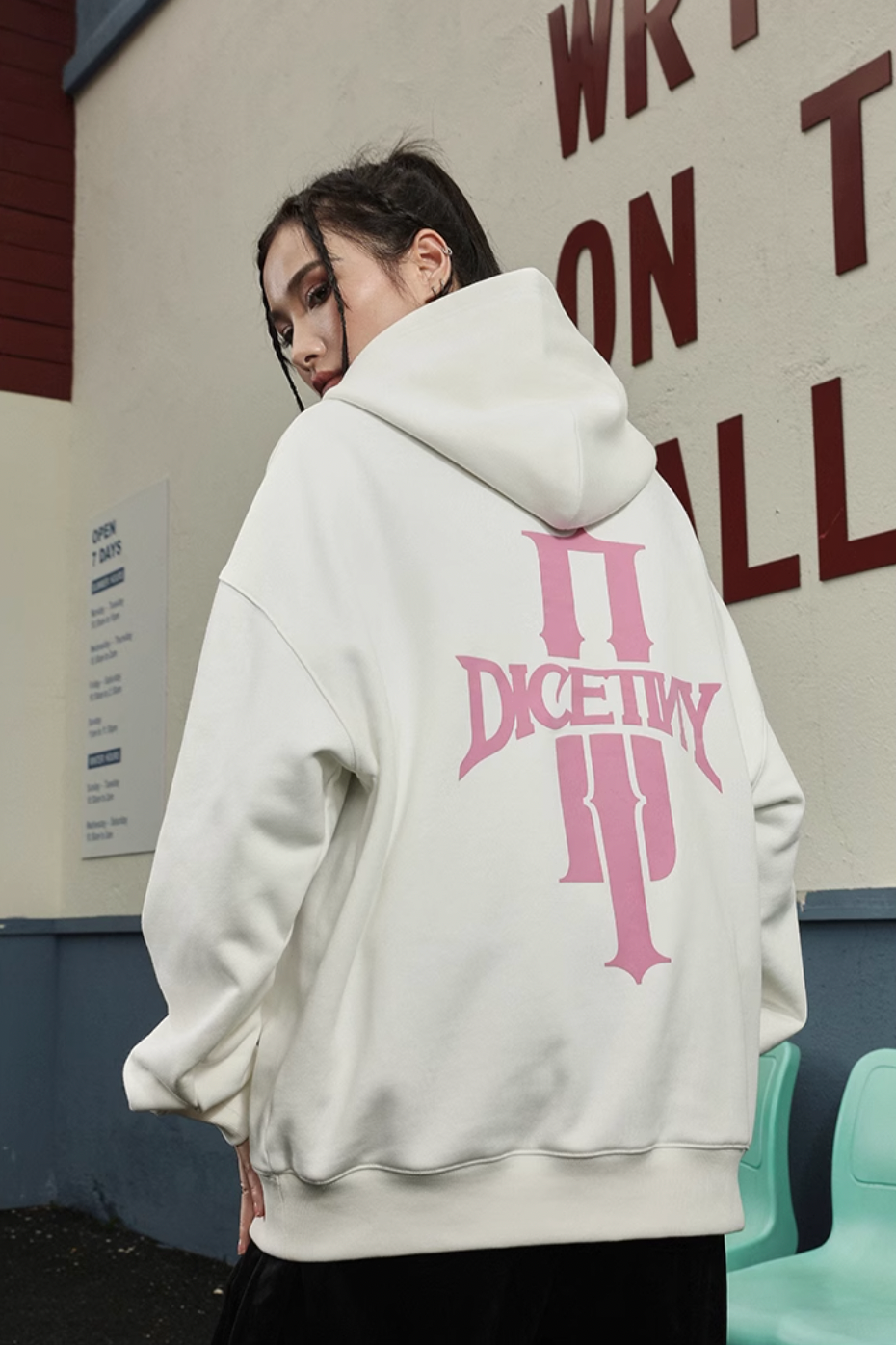 DICETINY Basic Logo Printed Hoodie | Face 3 Face