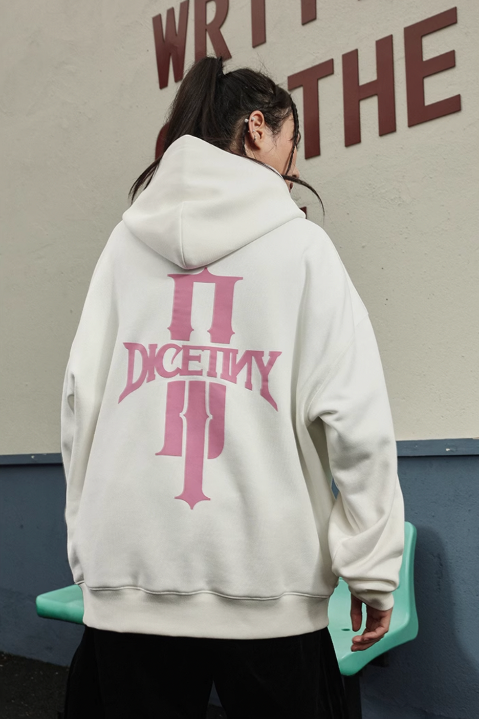 DICETINY Basic Logo Printed Hoodie | Face 3 Face