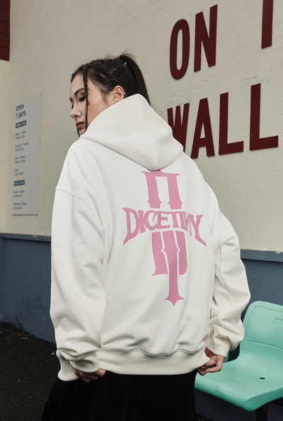 DICETINY Basic Logo Printed Hoodie | Face 3 Face