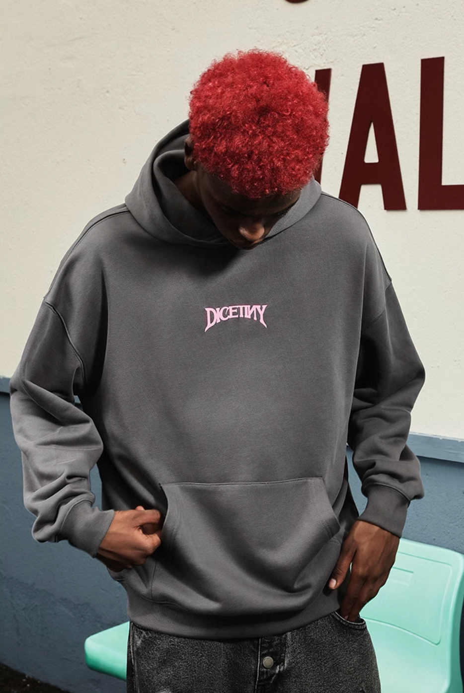 DICETINY Basic Logo Printed Hoodie | Face 3 Face