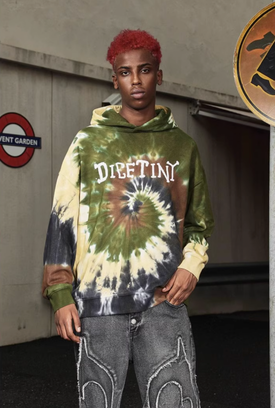 DICETINY Tie Dye Swirl Bone Print Hoodie | Face 3 Face