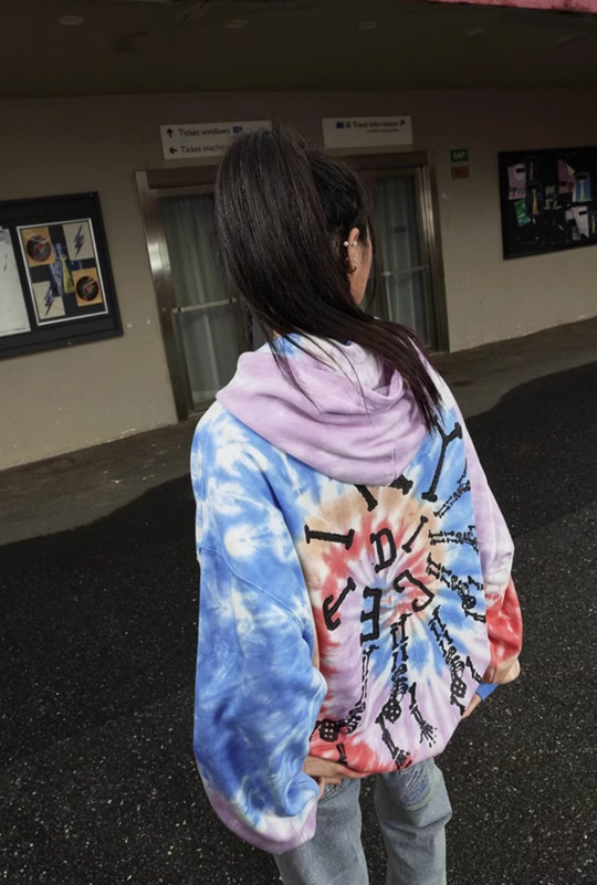 DICETINY Tie Dye Swirl Bone Print Hoodie | Face 3 Face