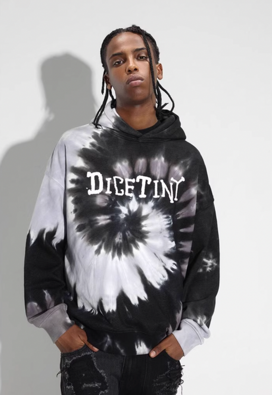 DICETINY Tie Dye Swirl Bone Print Hoodie | Face 3 Face
