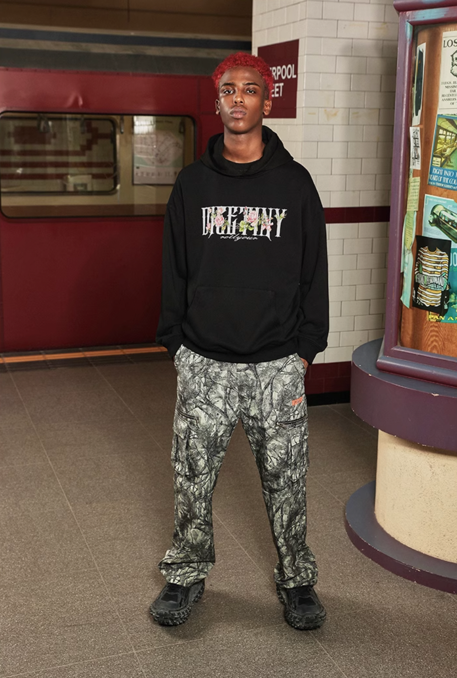 DICETINY Basic Logo Rose Floral Print Hoodie | Face 3 Face