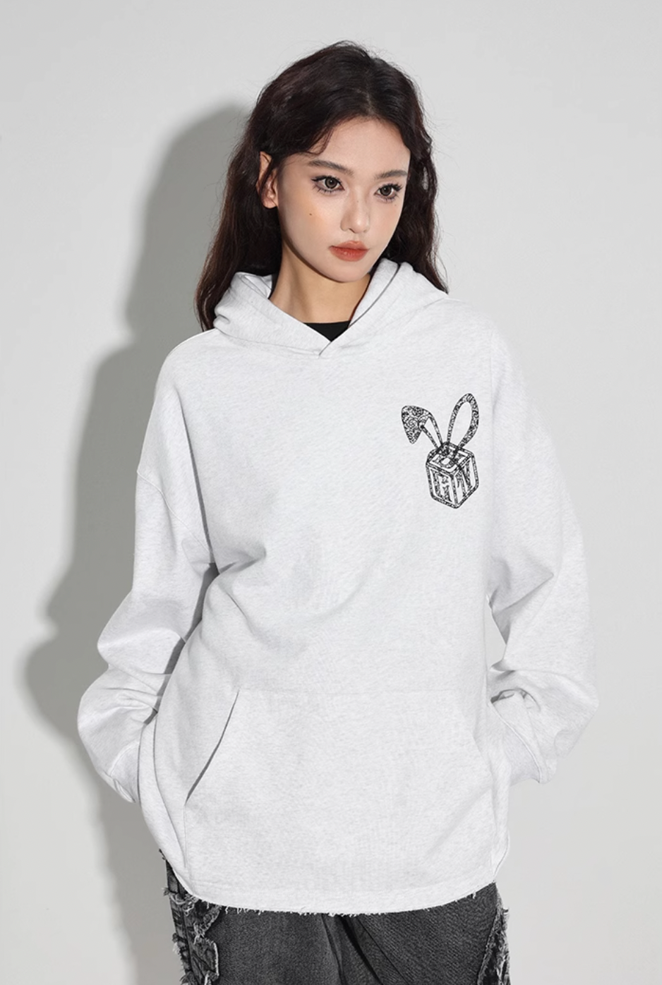 DICETINY Bunny Girl Lace Logo Hoodie | Face 3 Face