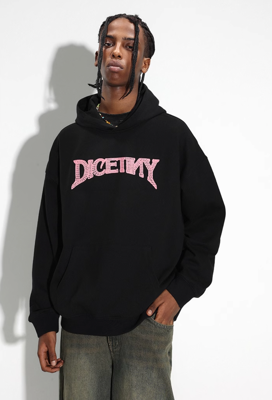 DICETINY Chain Embroidered Logo Hoodie | Face 3 Face