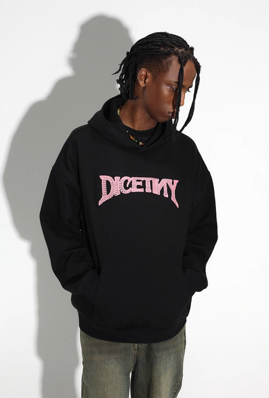 DICETINY Chain Embroidered Logo Hoodie | Face 3 Face