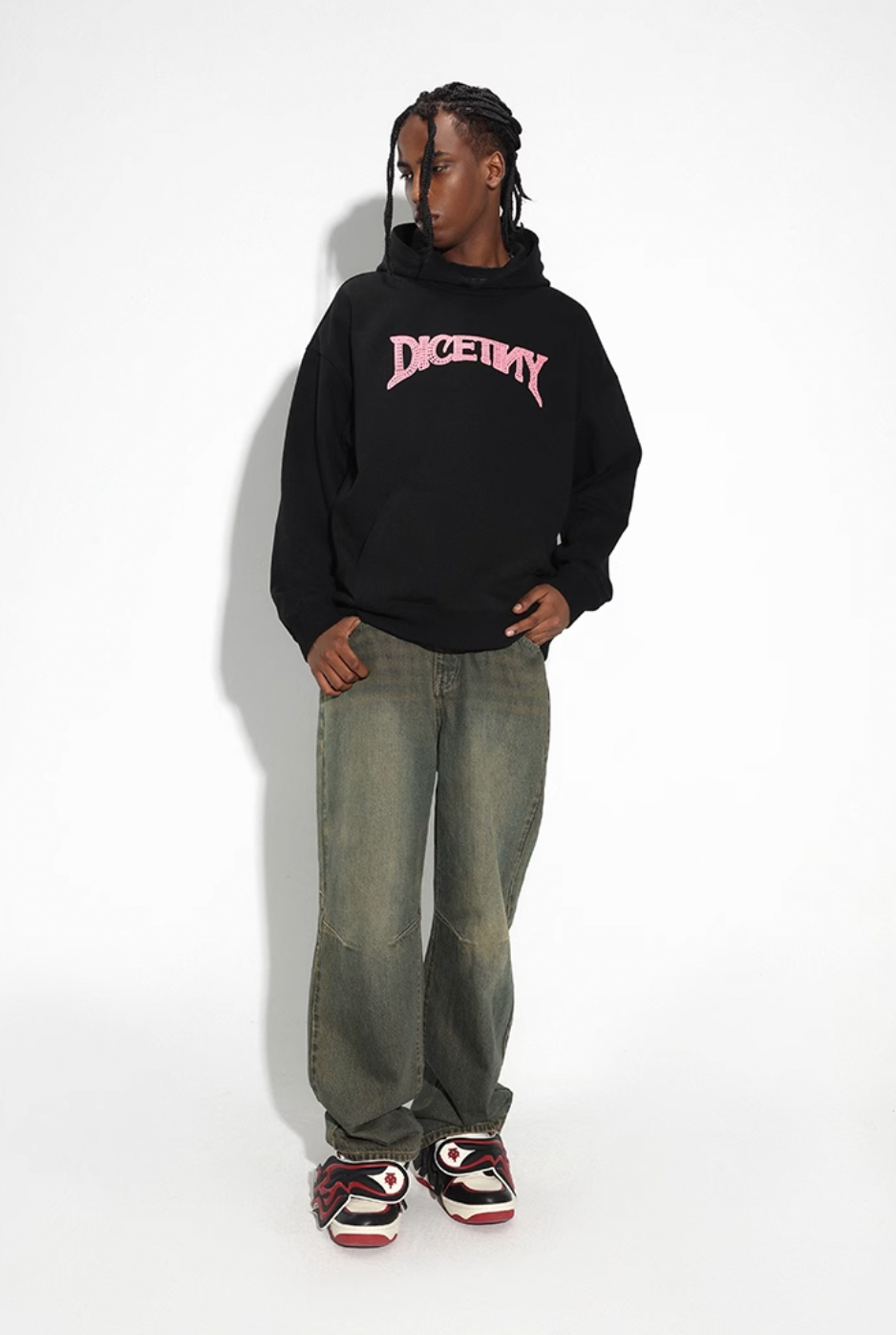 DICETINY Chain Embroidered Logo Hoodie | Face 3 Face