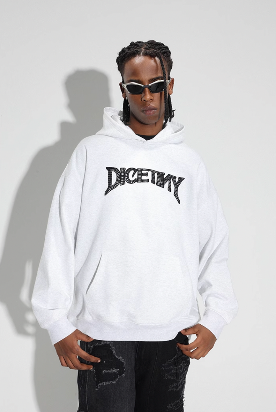 DICETINY Chain Embroidered Logo Hoodie | Face 3 Face