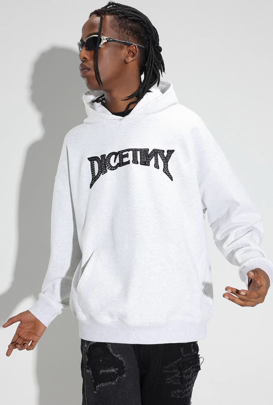 DICETINY Chain Embroidered Logo Hoodie | Face 3 Face