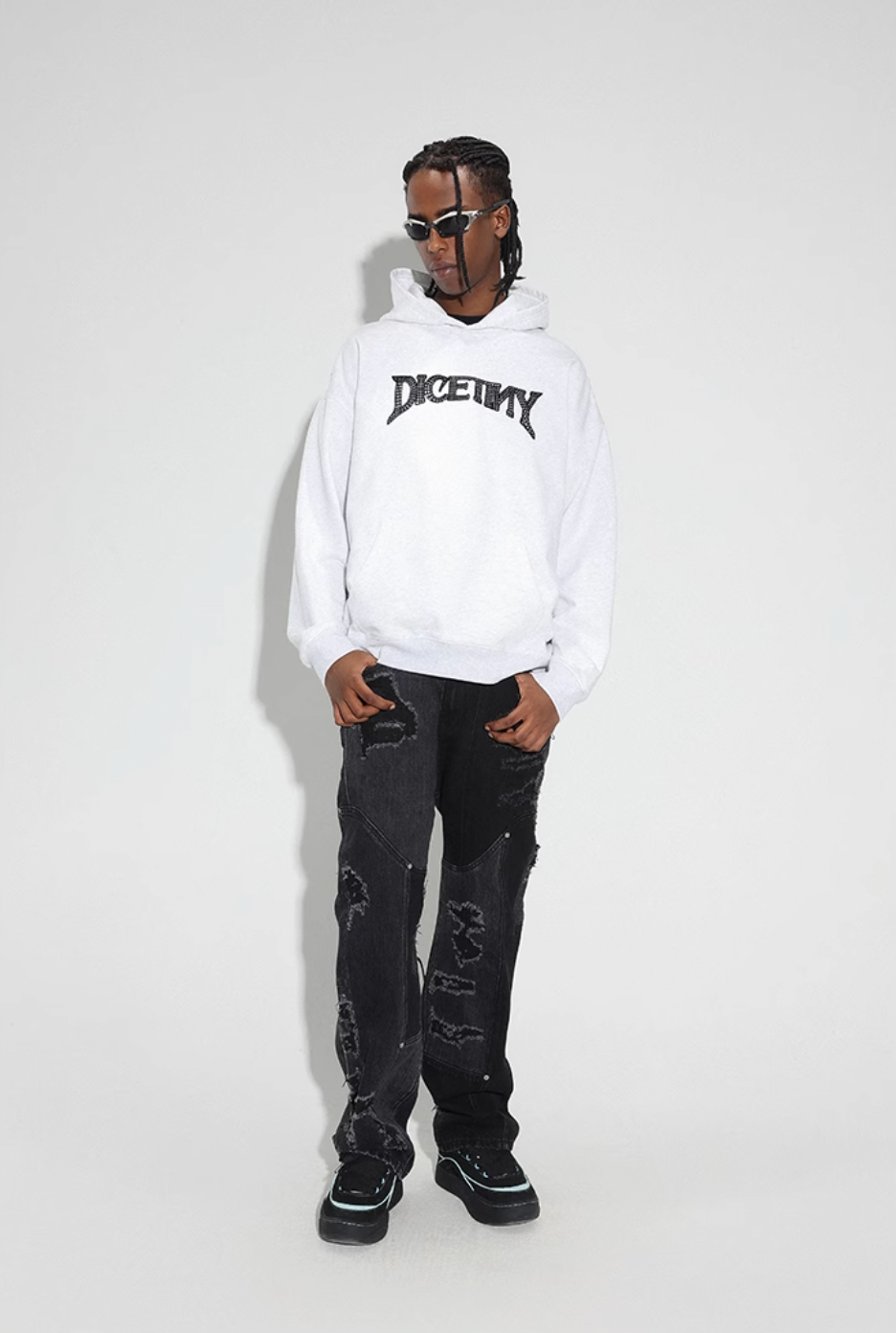 DICETINY Chain Embroidered Logo Hoodie | Face 3 Face