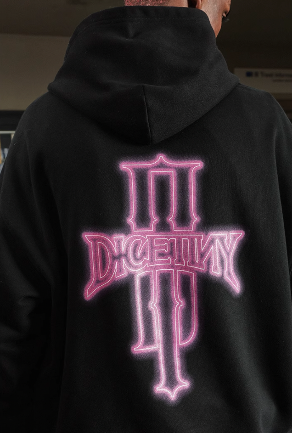 DICETINY Glowing Logo Hoodie | Face 3 Face