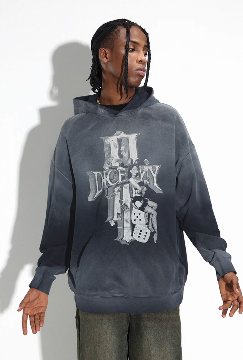 DICETINY Dice Empire Washed Hoodie | Face 3 Face