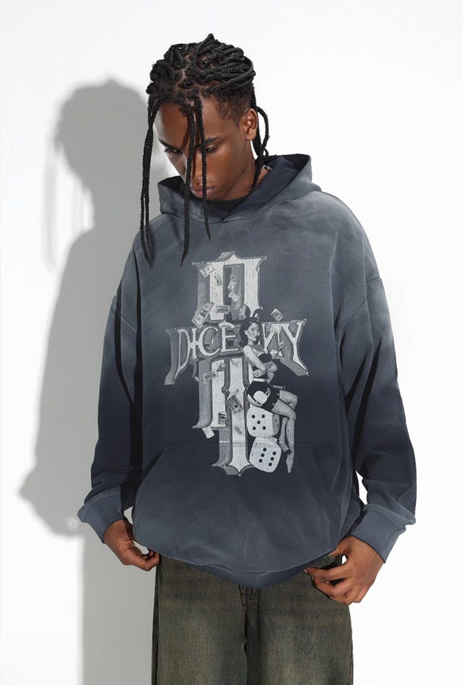DICETINY Dice Empire Washed Hoodie | Face 3 Face