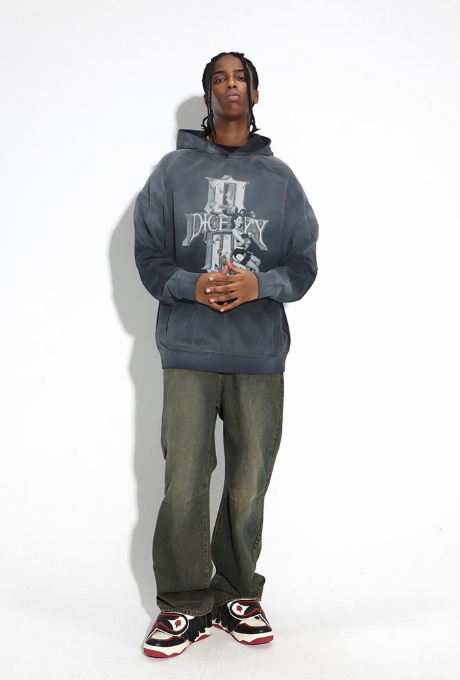 DICETINY Dice Empire Washed Hoodie | Face 3 Face