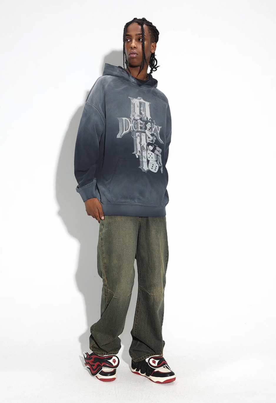 DICETINY Dice Empire Washed Hoodie | Face 3 Face