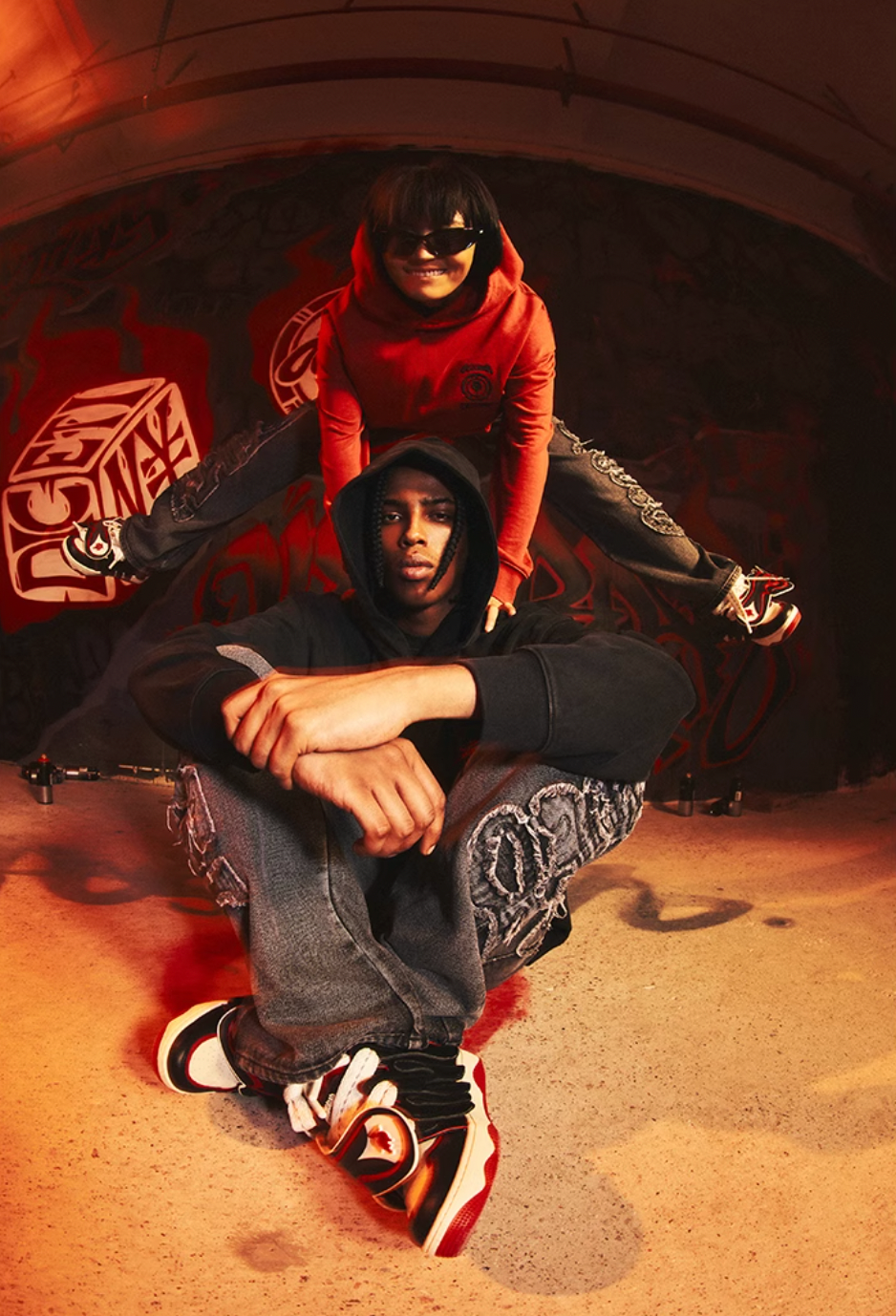 DICETINY x OLD ORDER Flame Dice Patch Hoodie | Face 3 Face