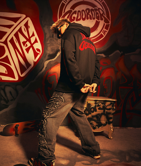 DICETINY x OLD ORDER Flame Dice Foam Printing Hoodie | Face 3 Face