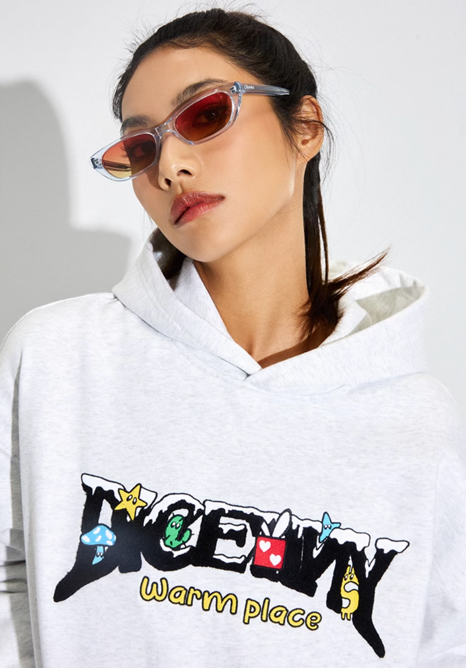 DICETINY Comics Logo 3D Embroidery Hoodie | Face 3 Face