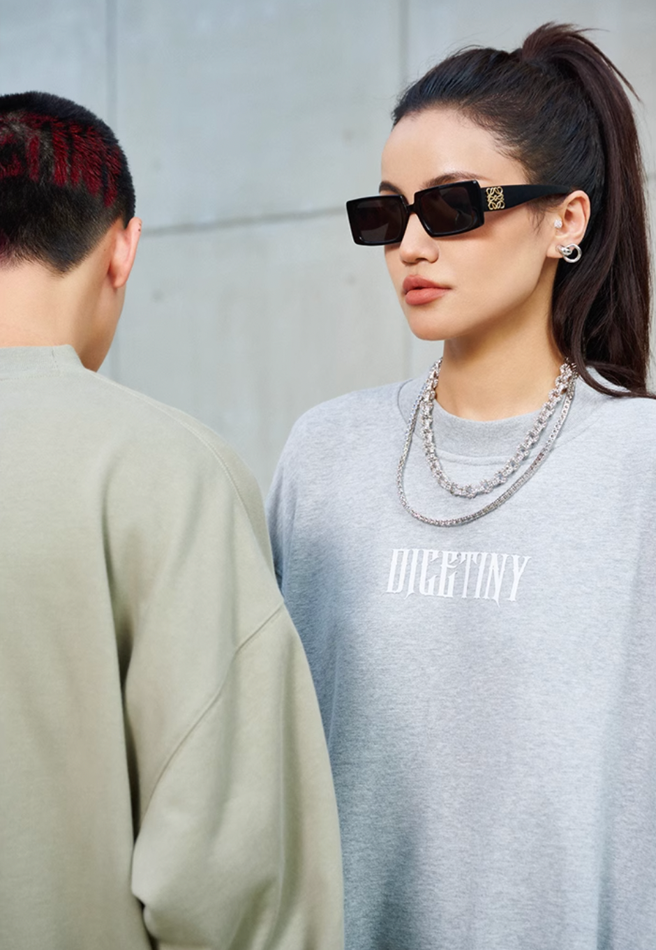 DICETINY Basic Logo Printed Sweatshirt | Face 3 Face