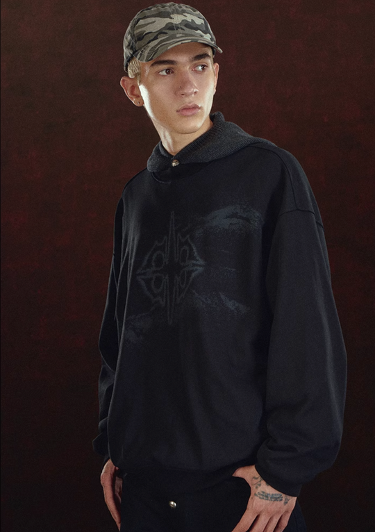 DICETINY Mottled Logo Printed Sweatshirt | Face 3 Face