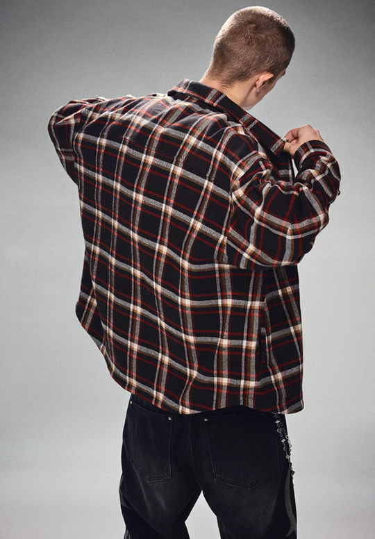 DICETINY Plaid Double Zip Shirt Jacket | Face 3 Face