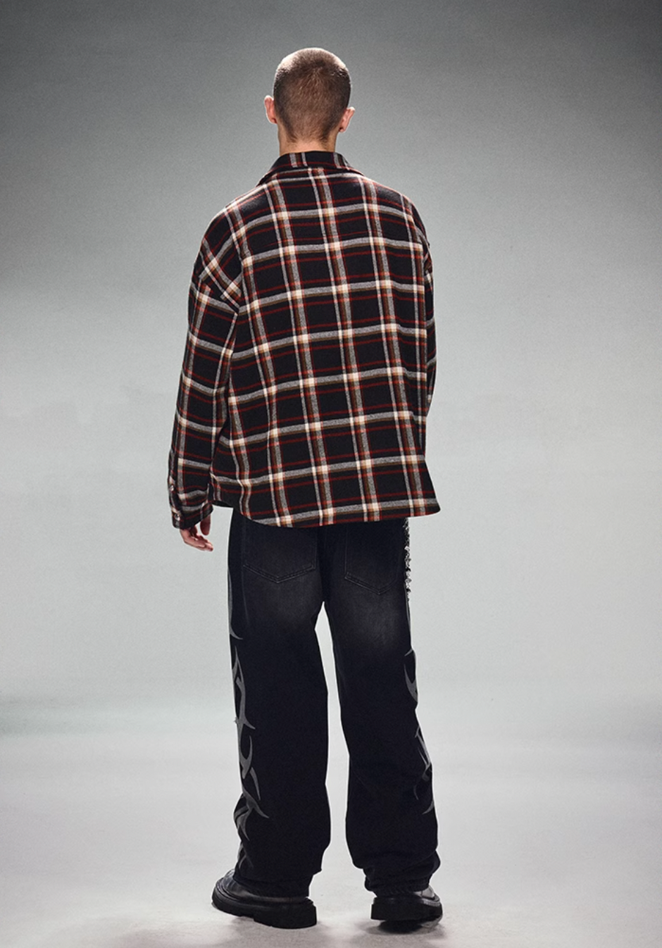 DICETINY Plaid Double Zip Shirt Jacket | Face 3 Face